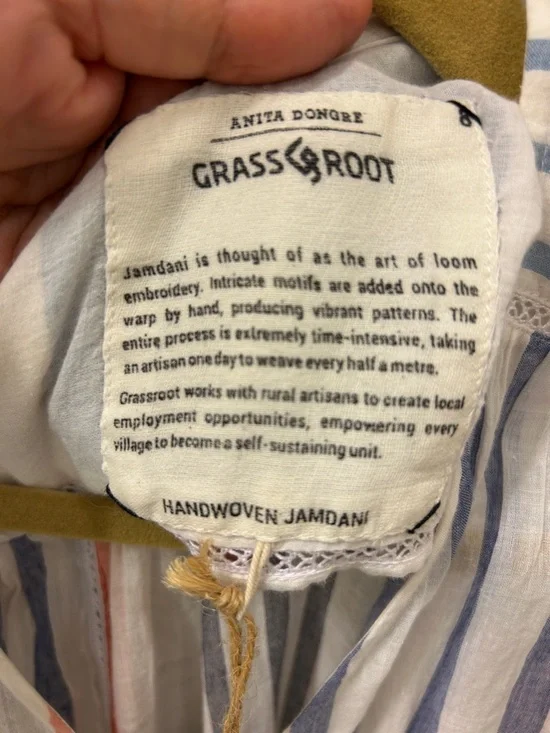 NWT Grass Root Striped Cotton Dress Coverup women’s size 8 - Picture 5 of 7